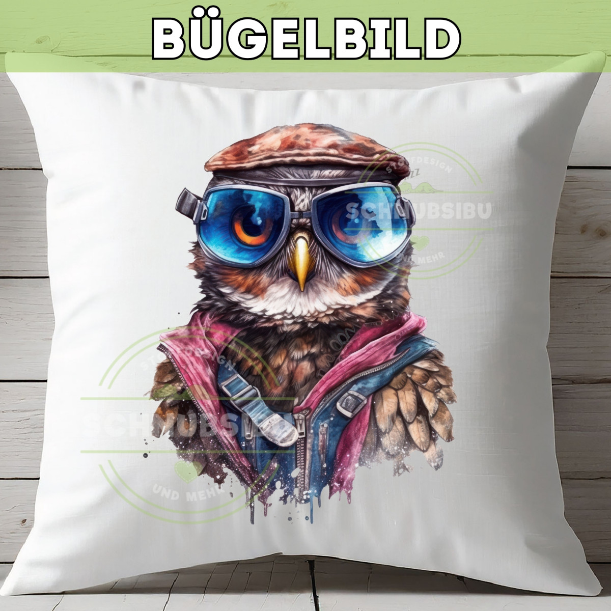 Bügelbild Funky Eule